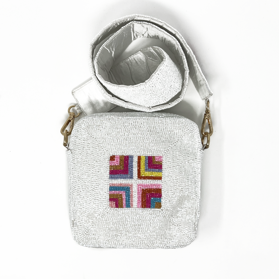 Confident Courage Beaded Square Bag