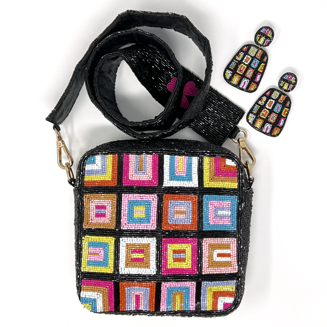Confident Courage Beaded Square Bag