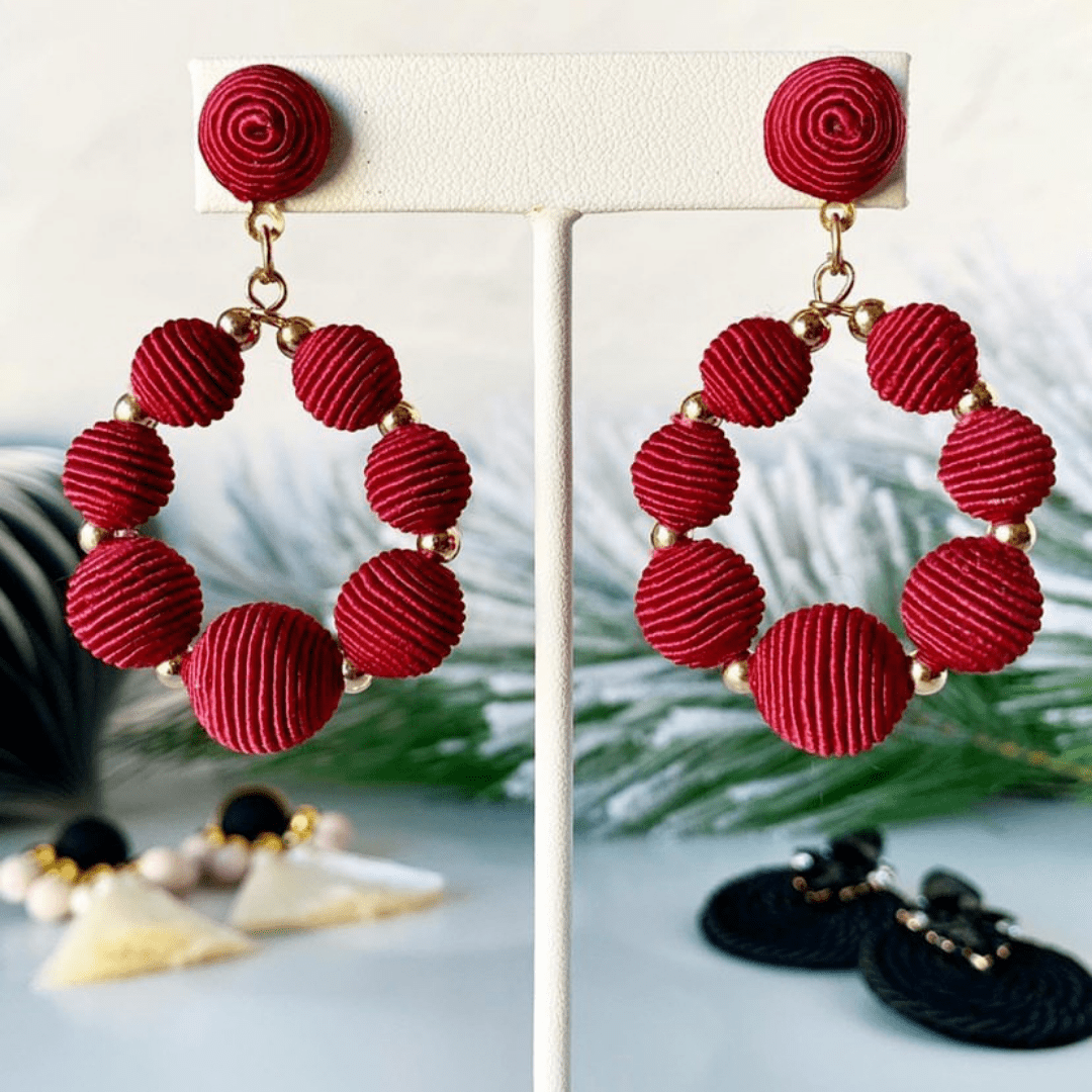 Radiant Ruby Statement Earring